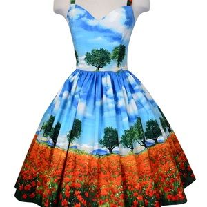 Bernie Dexter 3XL Georgia Dress is Poppy fields, NWOT